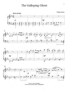 page one of The Galloping Ghost (Educational Piano)