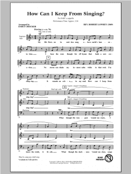 page one of How Can I Keep From Singing (SAB Choir)