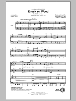 page one of Knock On Wood (SATB Choir)