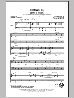 page one of It Don't Mean A Thing (If It Ain't Got That Swing) (SATB Choir)