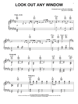 page one of Look Out Any Window (Piano, Vocal & Guitar Chords (Right-Hand Melody))