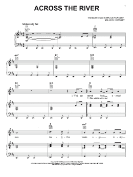 page one of Across The River (Piano, Vocal & Guitar Chords (Right-Hand Melody))