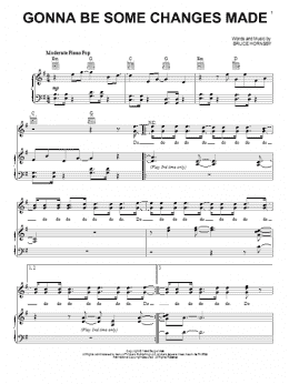 page one of Gonna Be Some Changes Made (Piano, Vocal & Guitar Chords (Right-Hand Melody))