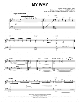 page one of My Way (Piano & Vocal)