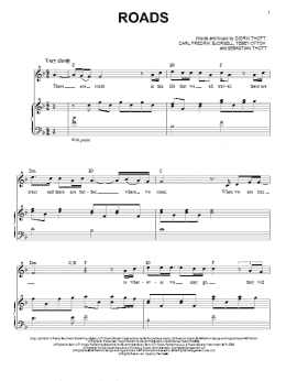 page one of Roads (Piano & Vocal)