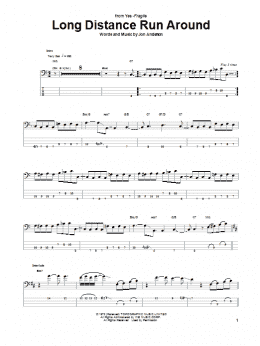 page one of Long Distance Run Around (Bass Guitar Tab)
