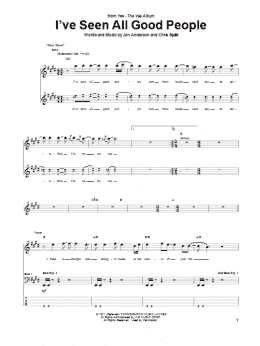 page one of I've Seen All Good People (Bass Guitar Tab)