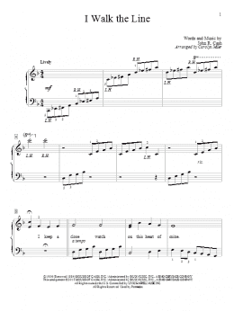 page one of I Walk The Line (Educational Piano)