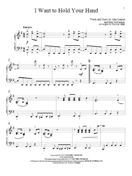page one of I Want To Hold Your Hand (Educational Piano)