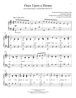 page one of Once Upon A Dream (arr. Carolyn Miller) (Educational Piano)