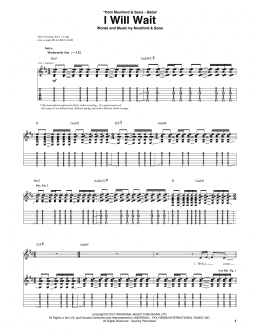 page one of I Will Wait (Guitar Tab)