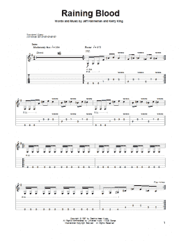 page one of Raining Blood (Guitar Tab (Single Guitar))