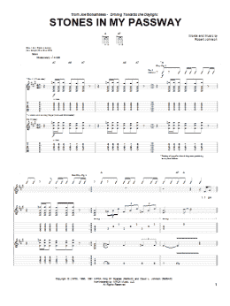 page one of Stones In My Passway (Guitar Tab)