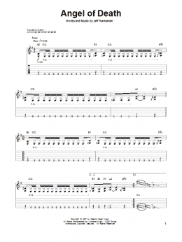 page one of Angel Of Death (Guitar Tab (Single Guitar))