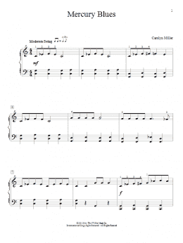 page one of Mercury Blues (Educational Piano)