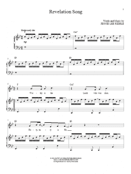 page one of Revelation Song (Piano & Vocal)