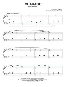 page one of Charade (Piano Solo)