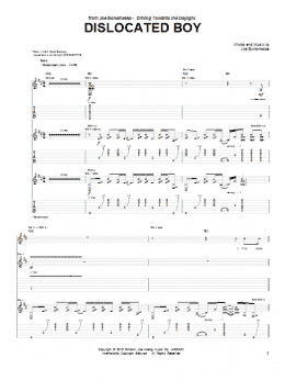 page one of Dislocated Boy (Guitar Tab)