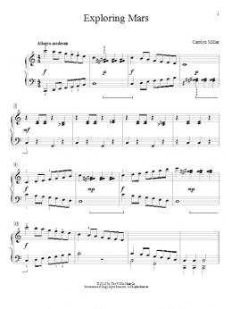 page one of Exploring Mars (Educational Piano)