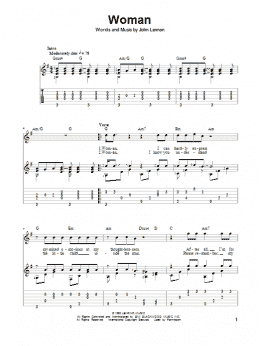 page one of Woman (Solo Guitar)