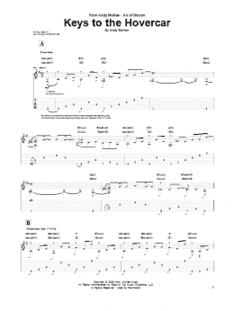 page one of Keys To The Hovercar (Guitar Tab)