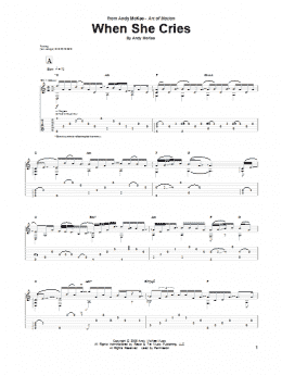 page one of When She Cries (Guitar Tab)