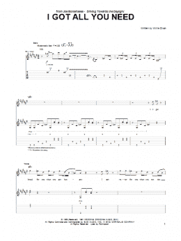 page one of I Got All You Need (Guitar Tab)