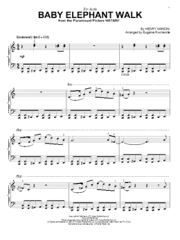 page one of Baby Elephant Walk (Piano Solo)