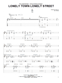page one of Lonely Town Lonely Street (Guitar Tab)