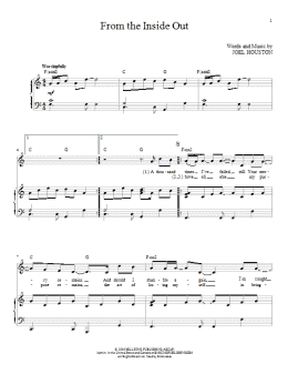 page one of From The Inside Out (Piano & Vocal)