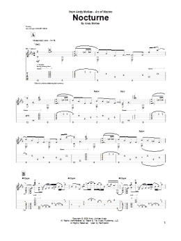 page one of Nocturne (Guitar Tab)