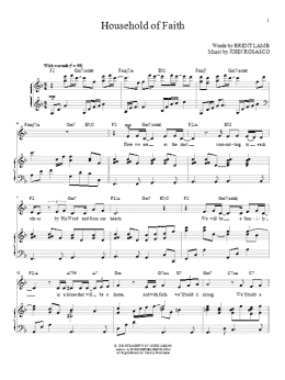 page one of Household Of Faith (Piano & Vocal)
