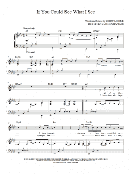 page one of If You Could See What I See (Piano & Vocal)