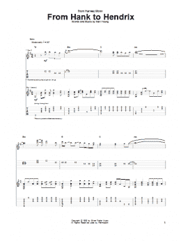 page one of From Hank To Hendrix (Guitar Tab)