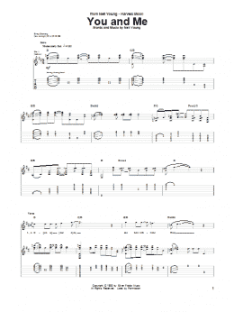 page one of You And Me (Guitar Tab)