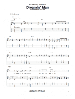 page one of Dreamin' Man (Guitar Tab)