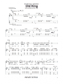 page one of Old King (Guitar Tab)