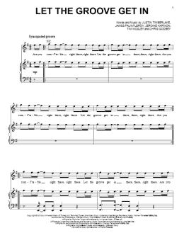 page one of Let The Groove Get In (Piano, Vocal & Guitar Chords (Right-Hand Melody))