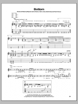 page one of Bottom (Guitar Tab)