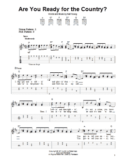 page one of Are You Ready For The Country? (Easy Guitar Tab)