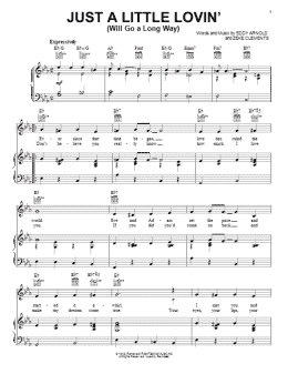 page one of Just A Little Lovin' (Will Go A Long Way) (Piano, Vocal & Guitar Chords (Right-Hand Melody))