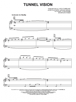 page one of Tunnel Vision (Piano, Vocal & Guitar Chords (Right-Hand Melody))