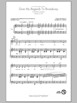 page one of Give My Regards To Broadway (SATB Choir)