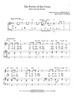 page one of The Power Of The Cross (Oh To See The Dawn) (Piano & Vocal)