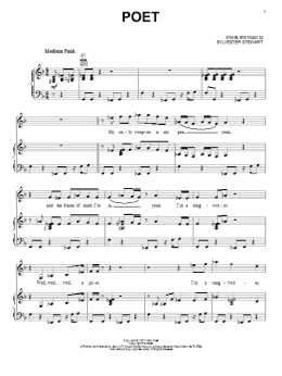 page one of Poet (Piano, Vocal & Guitar Chords (Right-Hand Melody))