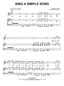 page one of Sing A Simple Song (Piano, Vocal & Guitar Chords (Right-Hand Melody))