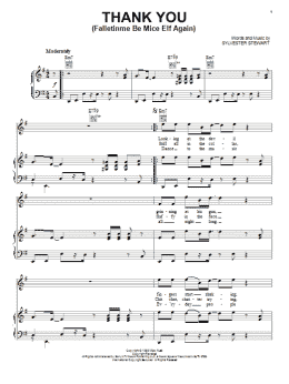 page one of Thank You (Falletinme Be Mice Elf Again) (Piano, Vocal & Guitar Chords (Right-Hand Melody))