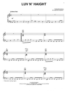 page one of Luv N' Haight (Piano, Vocal & Guitar Chords (Right-Hand Melody))