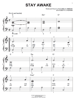 page one of Stay Awake (Big Note Piano)
