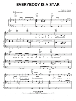 page one of Everybody Is A Star (Piano, Vocal & Guitar Chords (Right-Hand Melody))